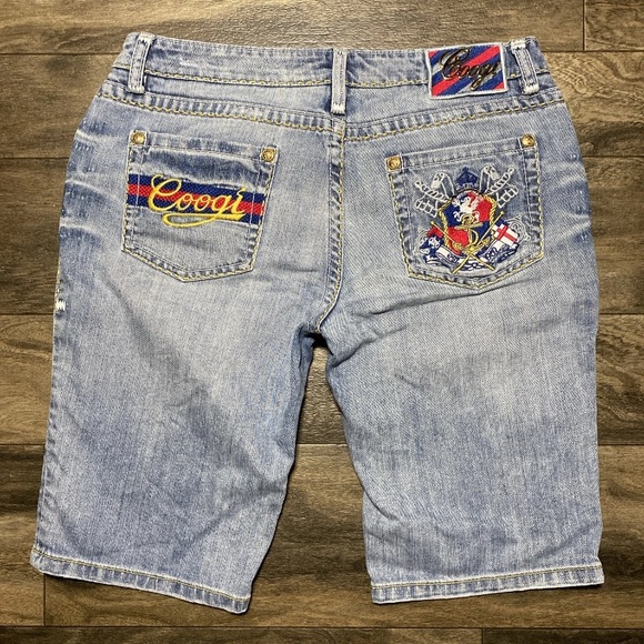 COOGI Pants - COOGI Denim Shorts Women's 34x12 Embroidered Embellished Low Rise Blue Jean Jort